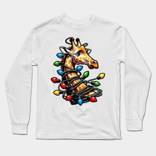 Christmas Giraffe Long Sleeve T-Shirt